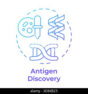 Antigen discovery blue gradient concept icon Stock Vector