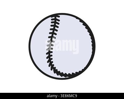 Baseball softball. Outline icon. Stock Vector