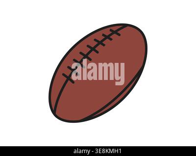 American football ball. Outline icon. Stock Vector