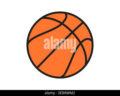 Basketball Ball. Outline icon. Stock Vector