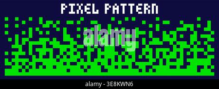 Pixel art halftone rectangular mosaic pattern. Stock Vector