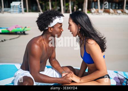 Couple enjoying travel, creating unforgettable memories through their passion for travel photography Stock Photo
