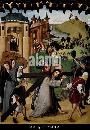 Retablo de la Pasión (Altarpiece of the Passion), an oil on panel ...