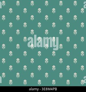 Tiny Ditsy Botanical Jade Design Stock Vector