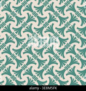 Woven Jade Green Botanical Net Stock Vector