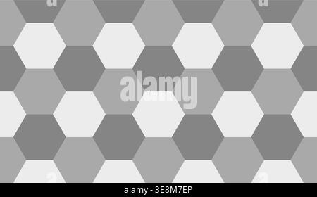 Flat gray and white hexagonal honeycomb pattern with clean geometric design. Stock Vector