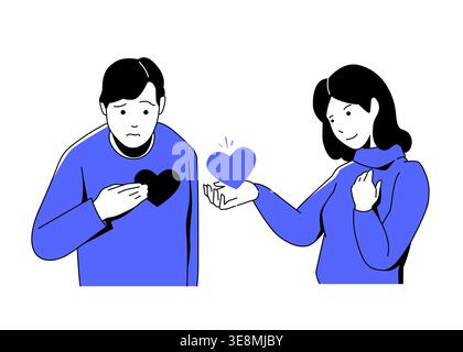 Healing Heart - Colorful Flat Design Illustration Stock Vector