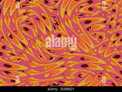 Abstract liquid wavy shapes background vector illustration. Stock Vector