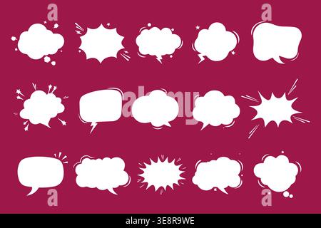 Speech Bubble Vector Set stock illustration Abstract, Art, Backgrounds, Balloon, Blank Stock Vector