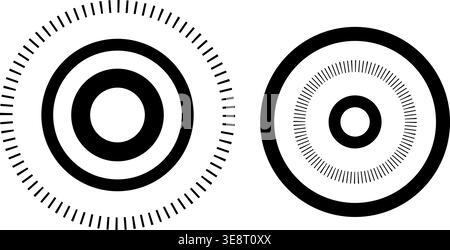 Circle icons set – geometric shapes, round symbols, minimal design elements Stock Vector