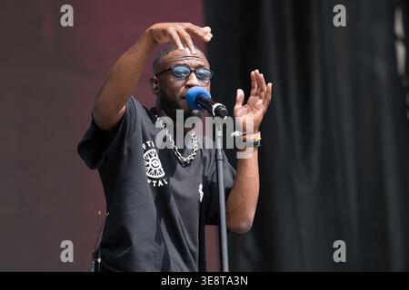 Deezie Brown performs during Austin City Limits Music Festival, Austin, Texas, October 3, 2021. (Photo by John Anderson/The Austin Chronicle) Stock Photo