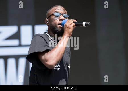 Deezie Brown performs during Austin City Limits Music Festival, Austin, Texas, October 3, 2021. (Photo by John Anderson/The Austin Chronicle) Stock Photo