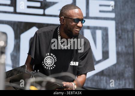 Deezie Brown performs during Austin City Limits Music Festival, Austin, Texas, October 3, 2021. (Photo by John Anderson/The Austin Chronicle) Stock Photo