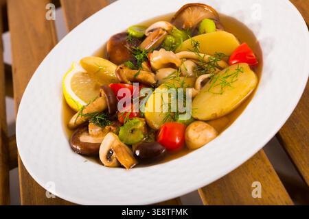 Concept of cooking, boiled young potatoes, isolated on white background ...