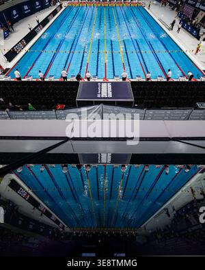 LONDON, UNITED KINGDOM. April 15: A general view of the centre during Aquatics GB Swimming Championships 2026 Day 2 events at London Aquatics Centre on Wednesday, 15 April, 2026. LONDON ENGLAND. Credit: Taka G Wu/17�Թ����� Live News Stock Photo