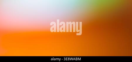 Warm orange and white gradient abstract background with green teal accent and copy space Stock Photo