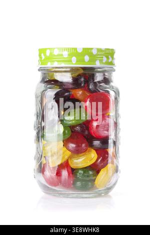 Colorful sweets. Lollipops and candies. Isolated on white background Stock Photo