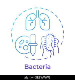 Bacteria blue gradient concept icon Stock Vector