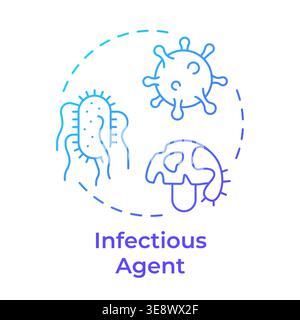 Infectious agent blue gradient concept icon Stock Vector