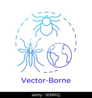 Vector borne blue gradient concept icon Stock Vector