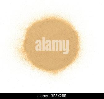Sand circle isolated on white background. Stock Photo