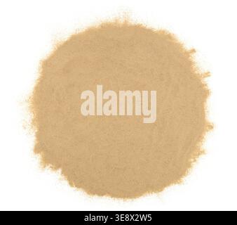 Sand circle isolated on white background. Stock Photo