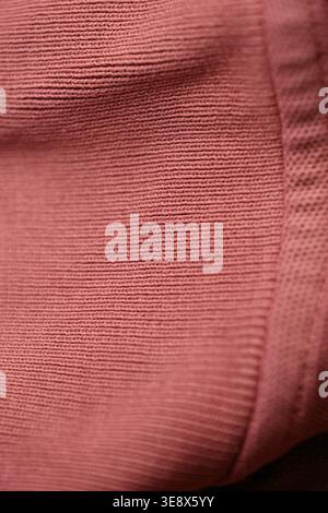 Light Pink T-Shirt Fabric Texture — Creased Macro Close-Up with Soft Defocused Backgrounds Stock Photo