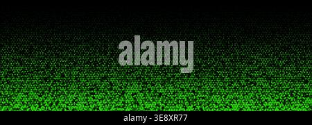 Green Binary Code Falling Digital Rain On Black Background. Futuristic Cyber Matrix Style Concept For Technology, Hacking, And Programming Themes Stock Vector