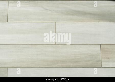 White wood wall texture background. Floor surface pattern for interior exterior decoration and industrial construction concept design. Stock Photo