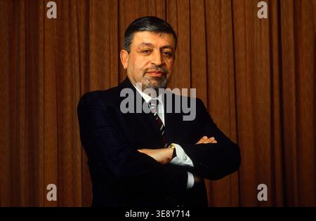 Ishan Barbouti, London 1989. He was born in Iraq, lived in London and was an arms dealer and wealthy businessman.  He was involved with Saudi oil contracts and with chemical factories for Gadaffi's Libya. Stock Photo