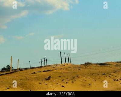 South Sinai, Egypt, February 28 2026: Ayoun Moussa power plant, coal ...