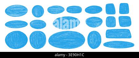 Hand drawn crayon boxes. Stock Vector