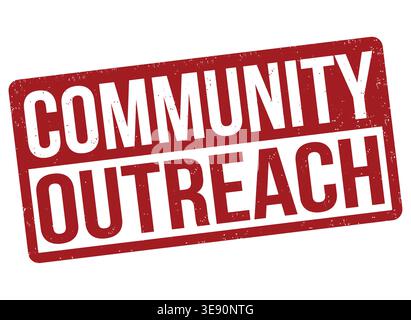 Community outreach grunge rubber stamp on white background, vector illustration Stock Vector