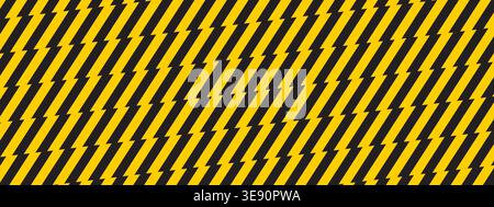 Repeating black and yellow zigzag lines wallpaper Thunder bolt background. Jagged stripes pattern. Power, boom, speed or danger manga comic effect Stock Vector