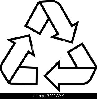 Triangle arrows icon – circular arrows, recycle, process flow symbol Stock Vector