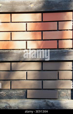 Samples of two types of facing ceramic bricks. High quality photo Stock Photo