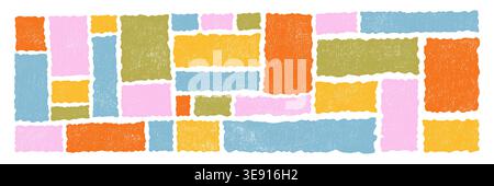 Shape rectangle frame with organic crayon text and bubble form brush. Doodle block wavy with flat textbox background and box square hand. Wave speech tag with sketch abstract border and free. Stock Vector