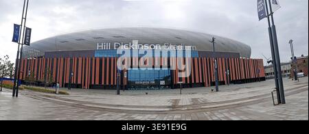 Hill Dickinson Stadium, Everton FC’s new dockside home at Bramley-Moore Dock on Liverpool’s waterfront. Stock Photo