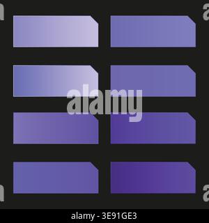 Colorful Gradient Label Set Modern UI Design Elements Stock Vector