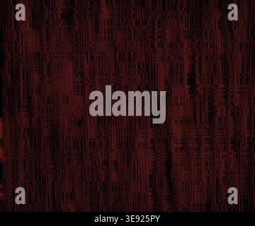 Complex Red Glitch Texture Overlay with Digital Noise Pattern Stock Photo