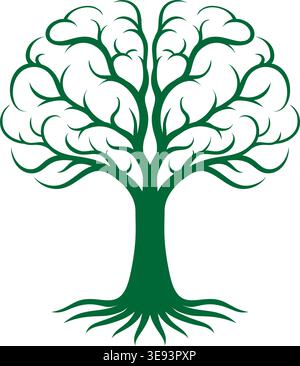 Brain Knowledge Tree Learning Education Icon Stock Vector