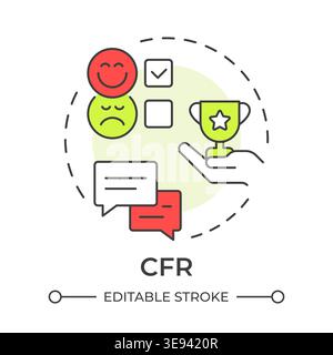 CFR multi color concept icon Stock Vector