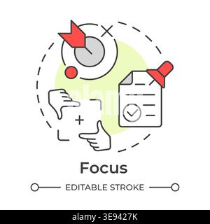 Focus multi color concept icon Stock Vector