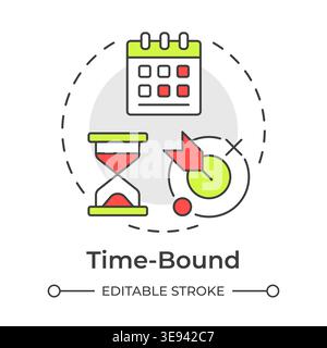 Time bound multi color concept icon Stock Vector