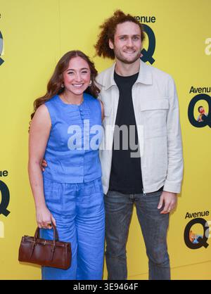 Sydnie Christmas and Max Rizzo seen attending the press night for ...