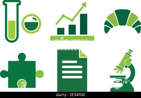 Corporate Leadership Achievement Success and Creative Idea Icons Stock Vector