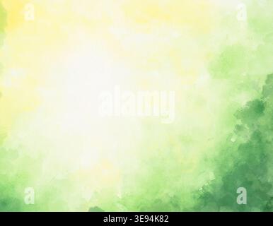 Blue background, waves and wind. The watercolor illustration is hand-drawn. Light fog or smoke, the depths of the sea, in the theme of summer, vacatio Stock Photo