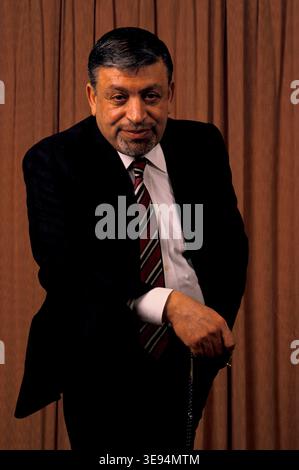 Ishan Barbouti, London 1989. He was born in Iraq, lived in London and was an arms dealer and wealthy businessman.  He was involved with Saudi oil contracts and with chemical factories for Gadaffi's Libya. Stock Photo