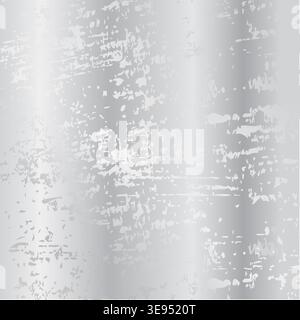 Abstract silver background. Metallic mirror texture. Chrome gradient surface with a light glossy background. Simple contemporary art. Abstract foil su Stock Vector