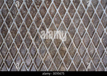 rusty metal grid texture background Stock Photo